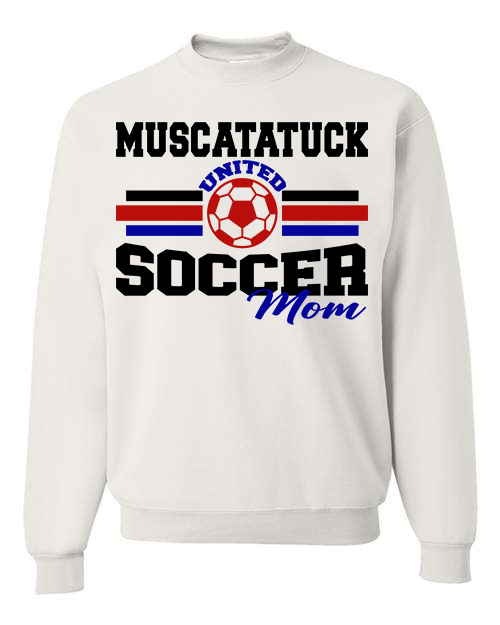 Muscatatuck United Soccer Club Mom White Graphic Shirts D17