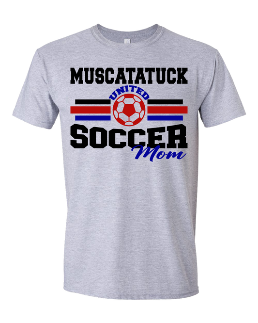 Muscatatuck United Soccer Club Mom Grey Graphic Shirts D17