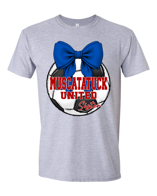 KIDS Muscatatuck United Soccer Club Sister Grey Graphic Shirt