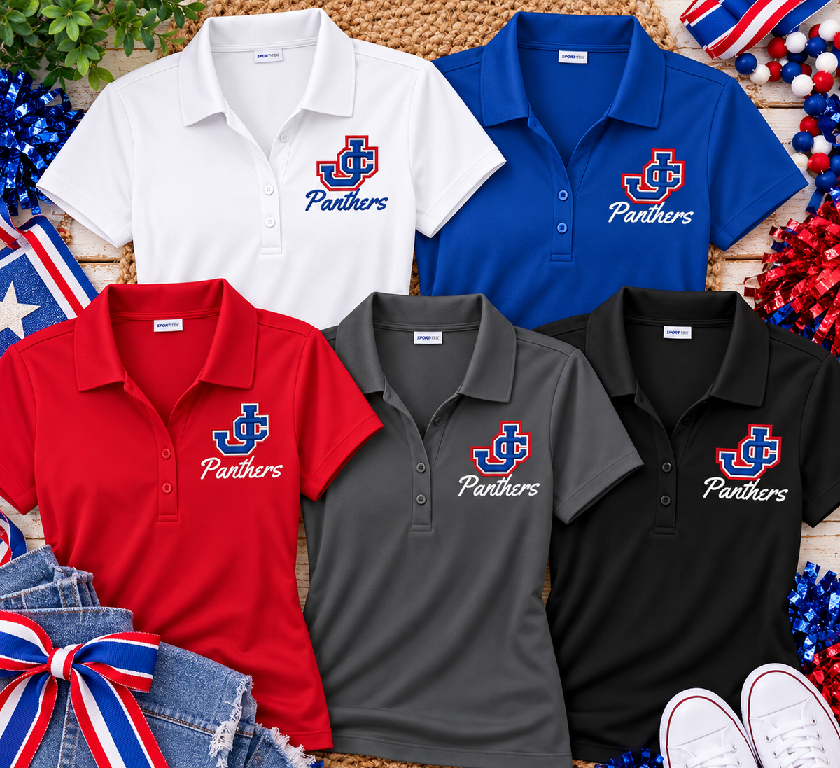 Panthers Embroidered Polos