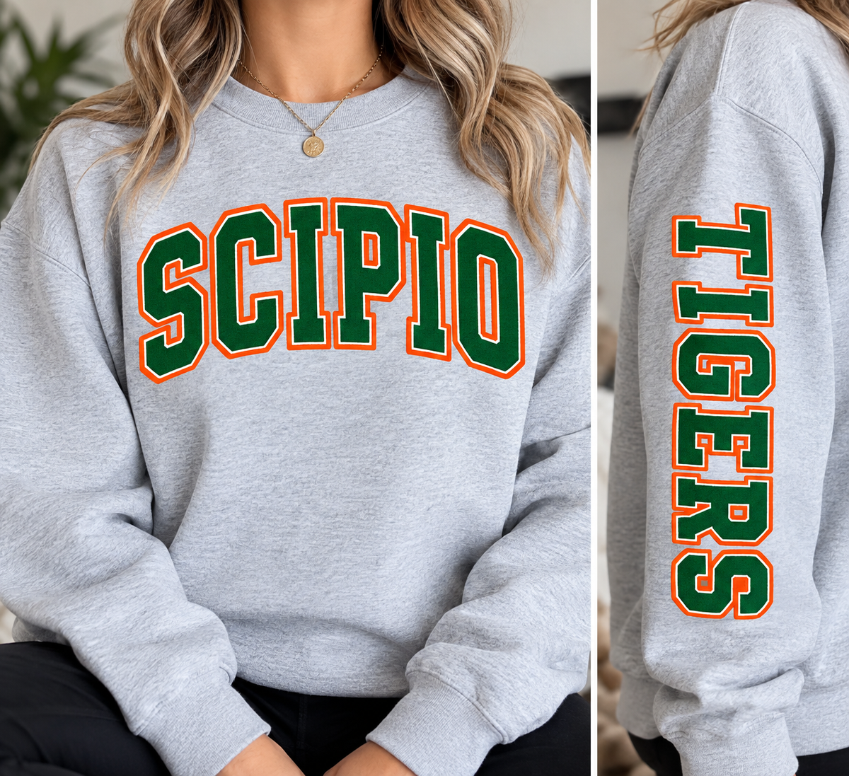 Scipio Tigers Varsity Sleeve Graphic Shirt