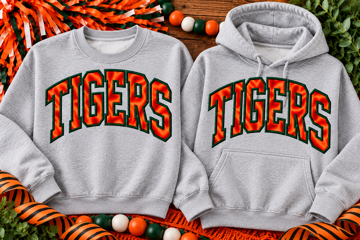 Tigers Applique Embroidered Shirts