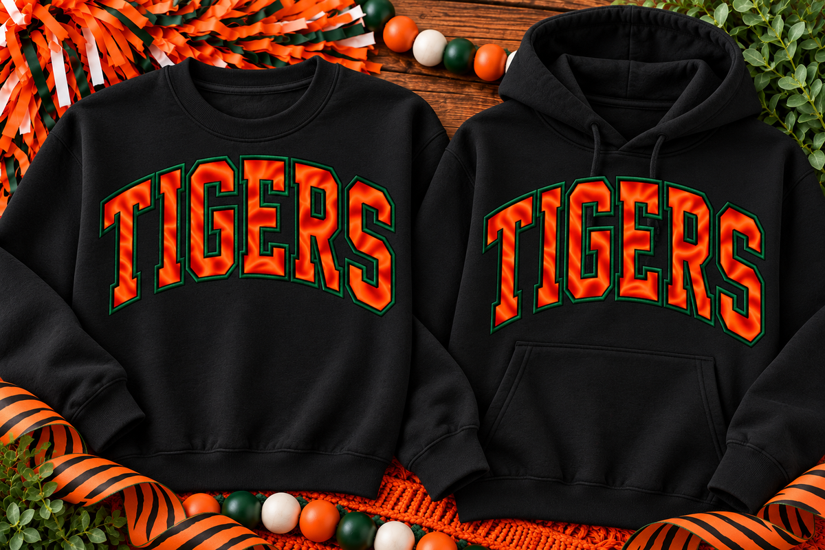 Tigers Applique Embroidered Shirts