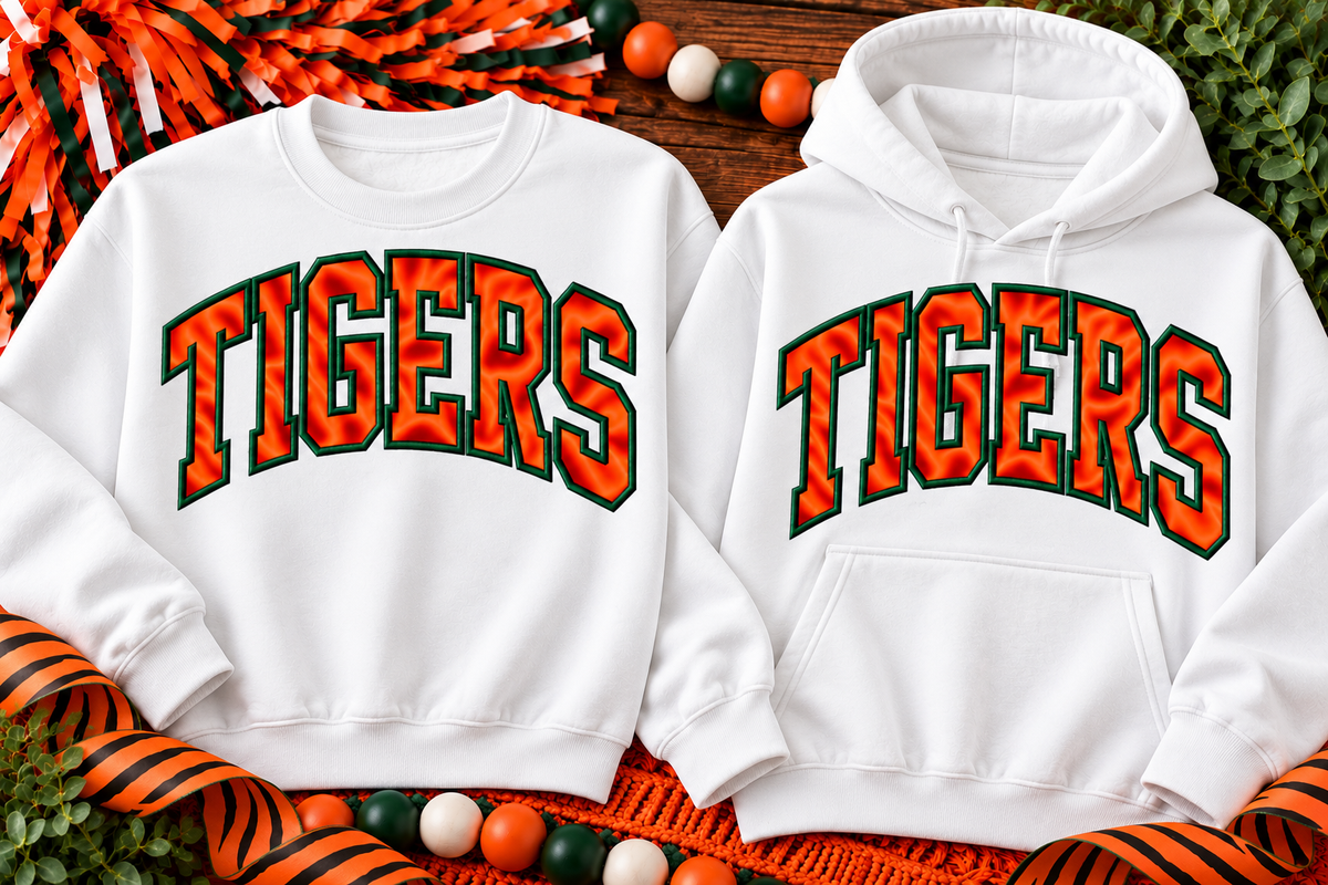 Tigers Applique Embroidered Shirts