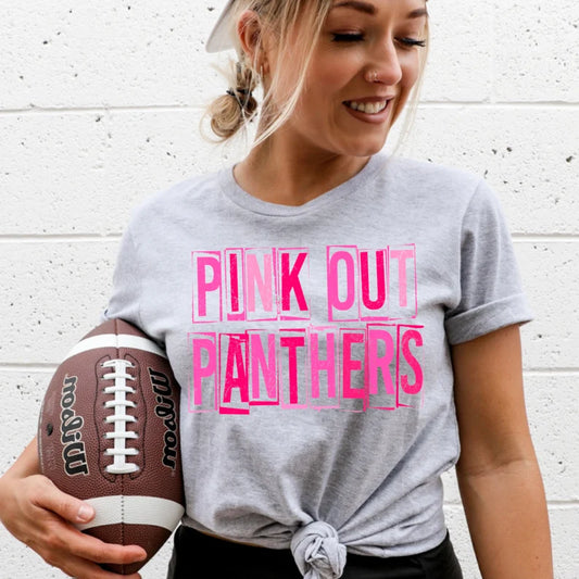 Pink out panthers graphic shirt