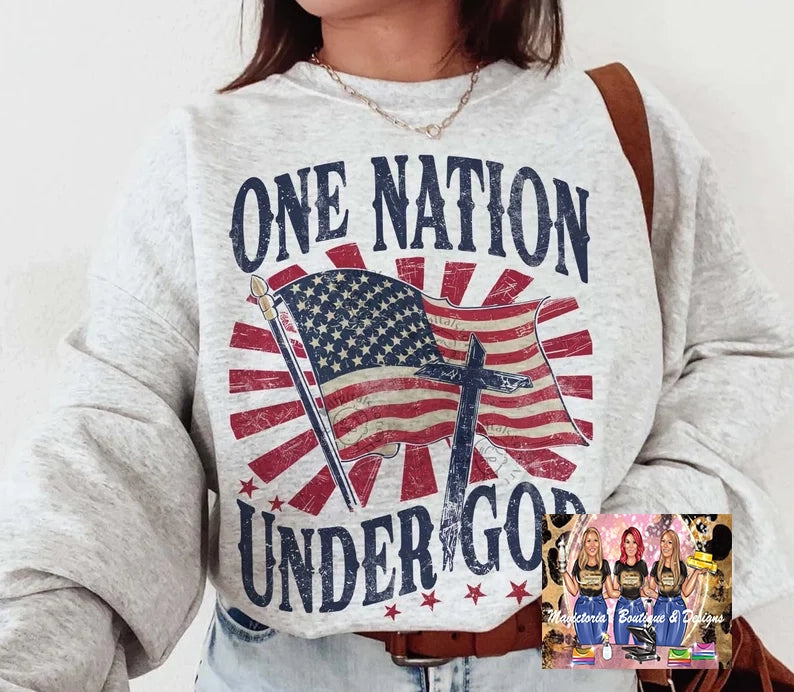 ONE NATION UNDER GOD graphic shirt