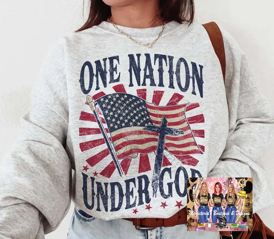 ONE NATION UNDER GOD graphic shirt