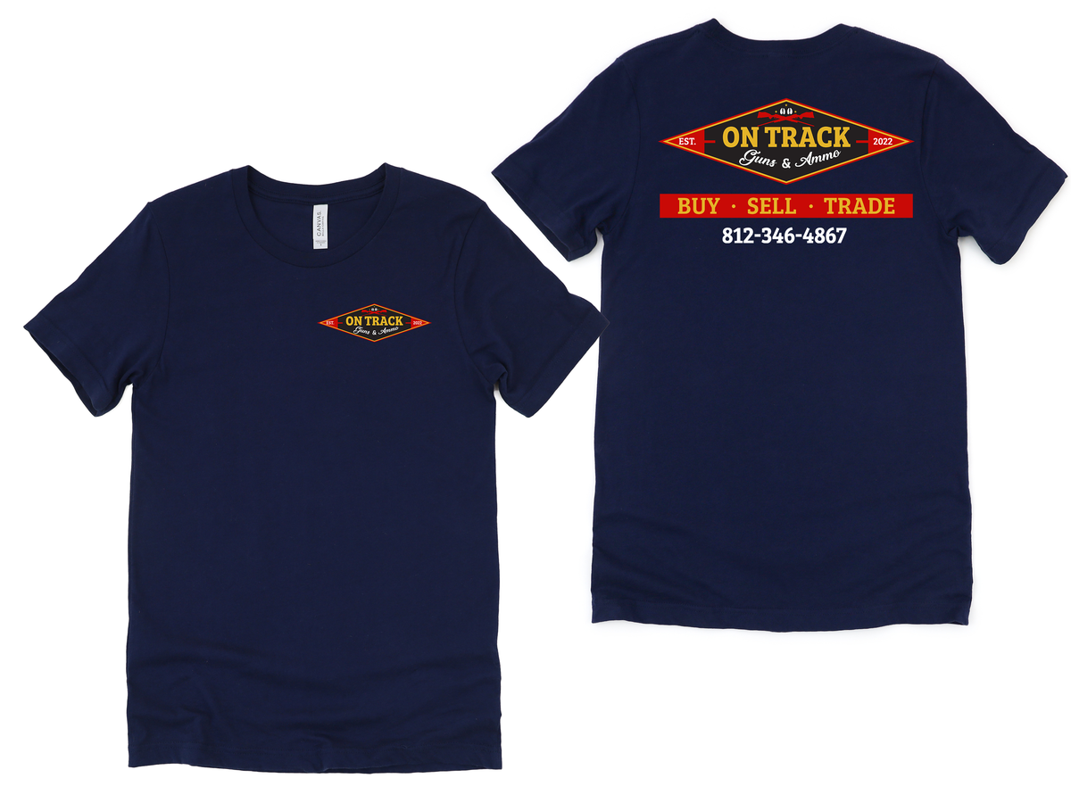 On Track Guns & Ammo Adult Shirts FOUR COLORS