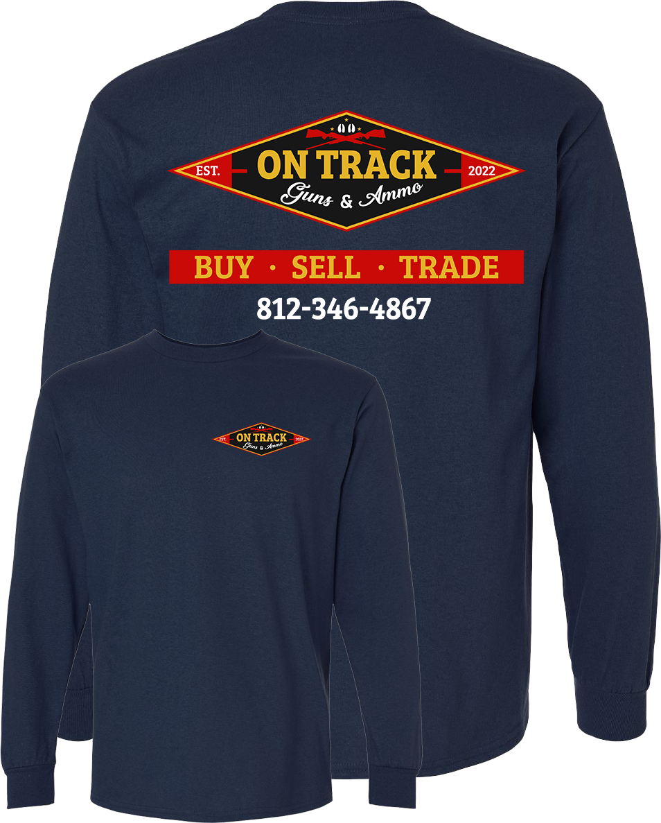 On Track Guns and Ammo Kids Navy Shirts