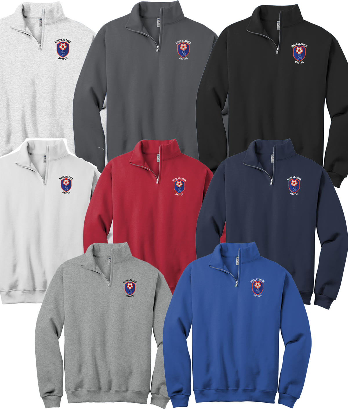 Muscatatuck United Soccer Club quarter zip embroidered shirt